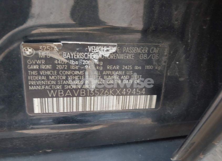 Photo 9 of 2006 Bmw 325i N/A (VIN WBAVB13526KX49454)