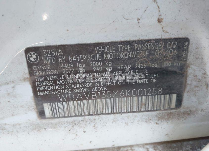 Photo 9 of 2006 Bmw 325i N/A (VIN WBAVB135X6K001258)