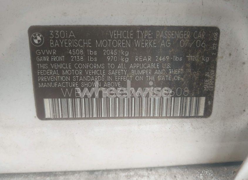 Photo 9 of 2006 Bmw 330i N/A (VIN WBAVB33526PS18608)