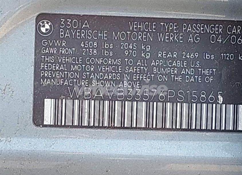 Photo 9 of 2006 Bmw 330i N/A (VIN WBAVB33576PS15865)