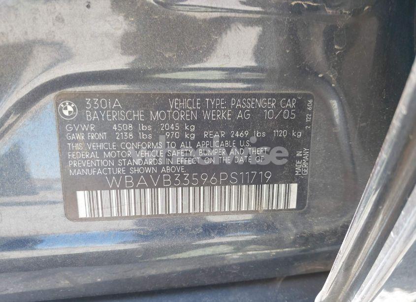 Photo 9 of 2006 Bmw 330i N/A (VIN WBAVB33596PS11719)