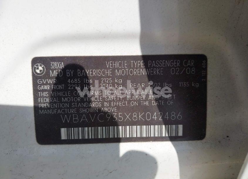 Photo 9 of 2008 Bmw 328xi (VIN WBAVC935X8K042486)