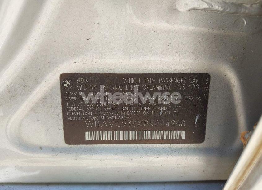 Photo 9 of 2008 Bmw 328xi (VIN WBAVC935X8K044268)