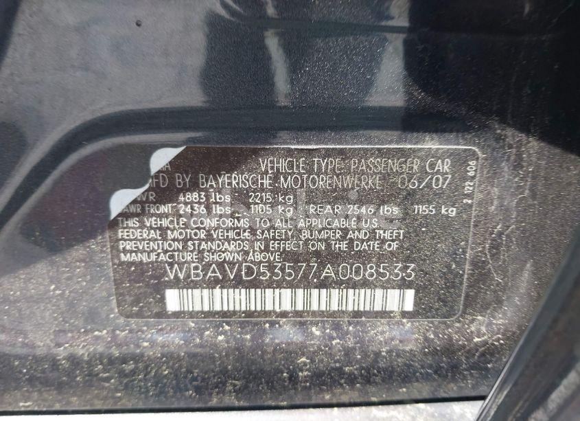 Photo 9 of 2007 Bmw 335xi (VIN WBAVD53577A008533)