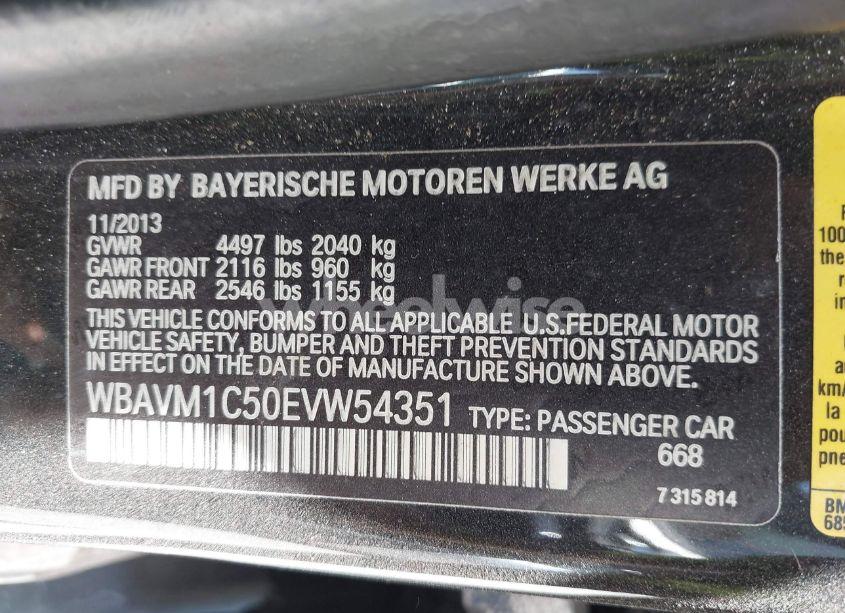 Photo 9 of 2014 Bmw X1 SDRIVE28I (VIN WBAVM1C50EVW54351)