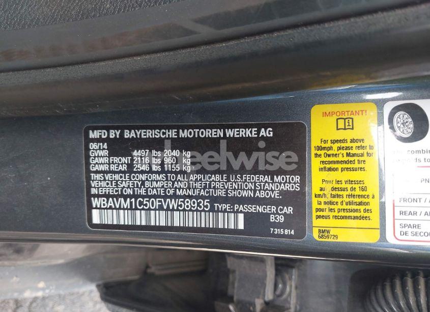 Photo 9 of 2015 Bmw X1 SDRIVE28I (VIN WBAVM1C50FVW58935)