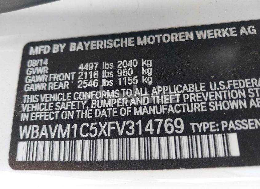 Photo 9 of 2015 Bmw X1 SDRIVE28I (VIN WBAVM1C5XFV314769)