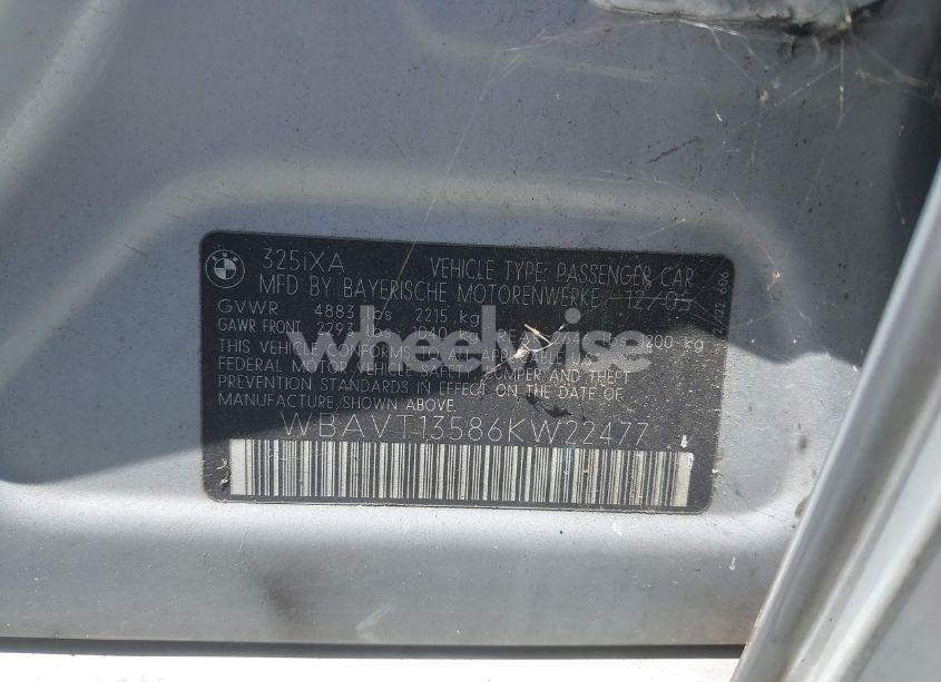Photo 9 of 2006 Bmw 325xit (VIN WBAVT13586KW22477)