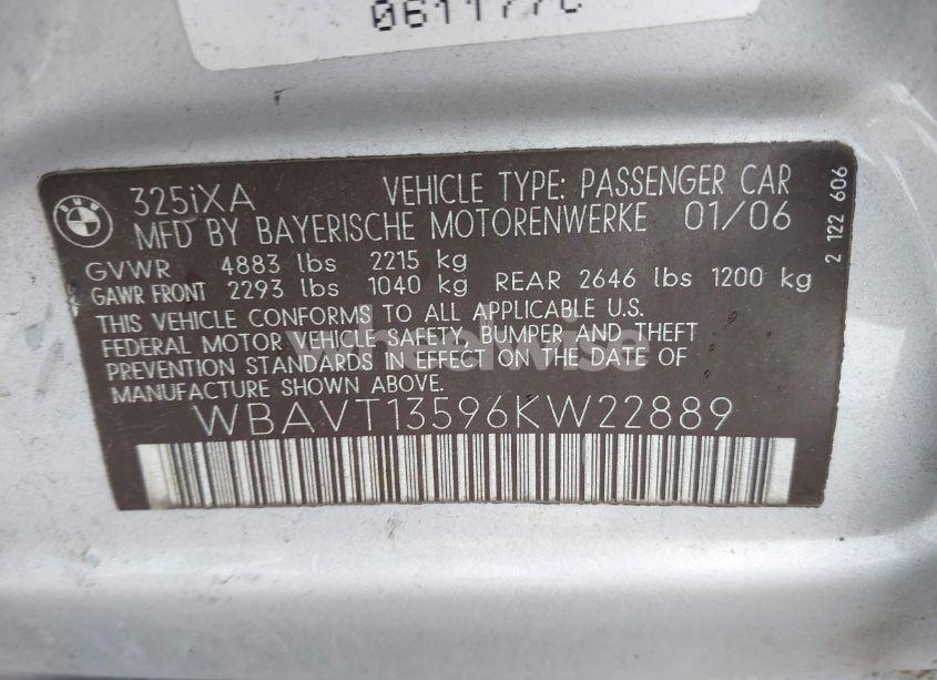 Photo 9 of 2006 Bmw 325xit (VIN WBAVT13596KW22889)