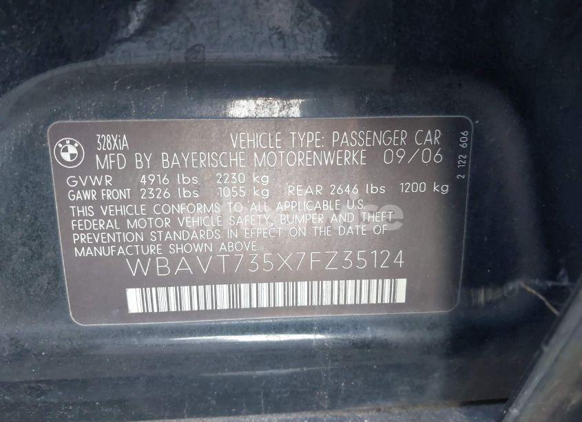 Photo 9 of 2007 Bmw 328xi (VIN WBAVT735X7FZ35124)