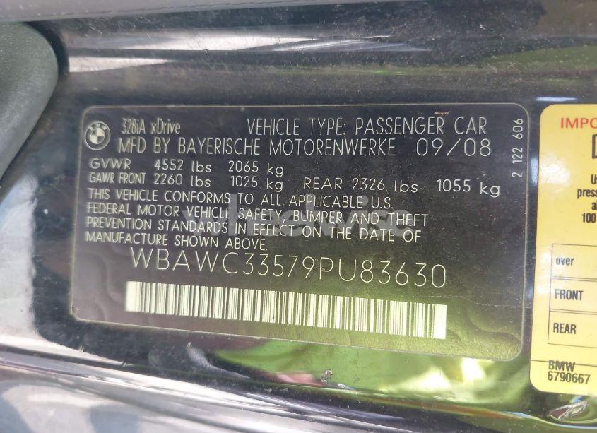 Photo 9 of 2009 Bmw 328i XDRIVE (VIN WBAWC33579PU83630)