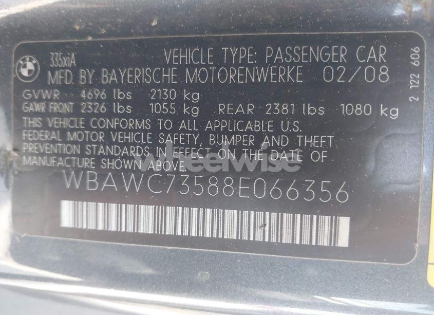 Photo 9 of 2008 Bmw 335xi (VIN WBAWC73588E066356)