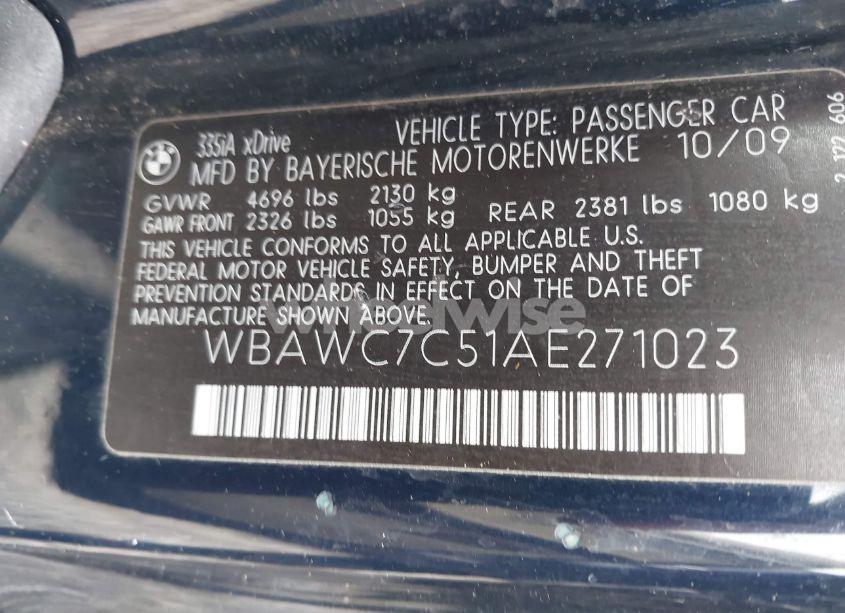 Photo 9 of 2010 Bmw 335i XDRIVE (VIN WBAWC7C51AE271023)