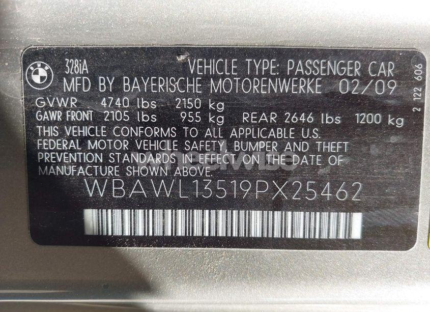 Photo 9 of 2009 Bmw 328i (VIN WBAWL13519PX25462)