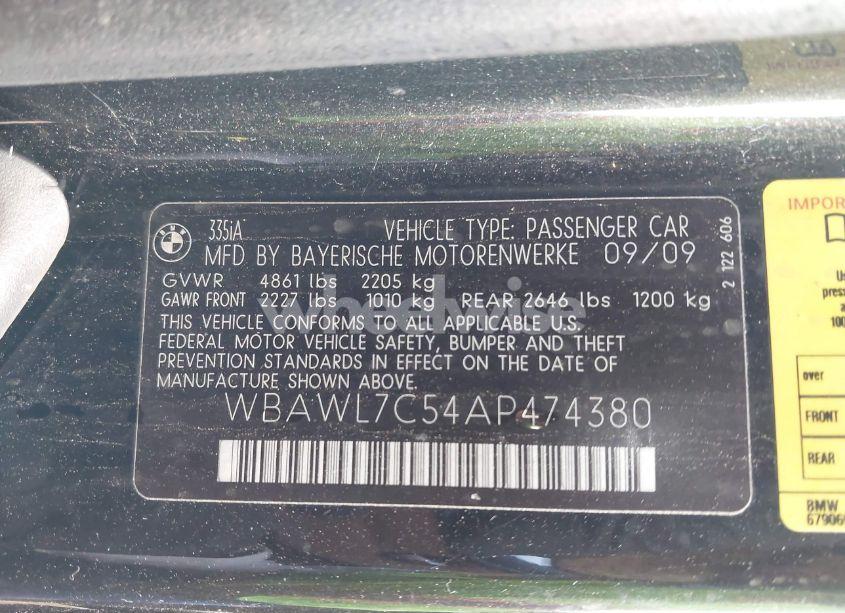 Photo 9 of 2010 Bmw 335i (VIN WBAWL7C54AP474380)