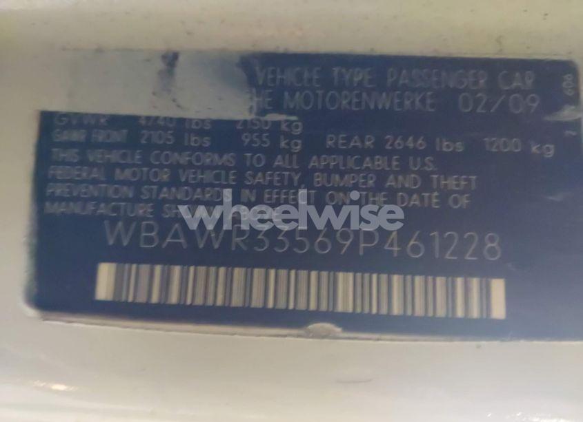 Photo 9 of 2009 Bmw 328i (VIN WBAWR33569P461228)