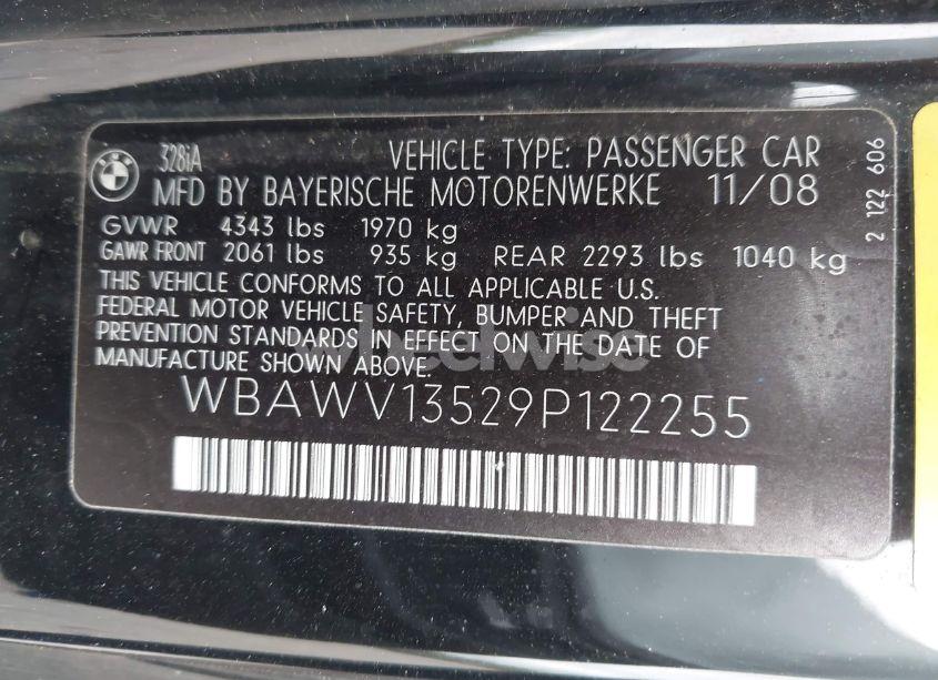 Photo 9 of 2009 Bmw 328i (VIN WBAWV13529P122255)