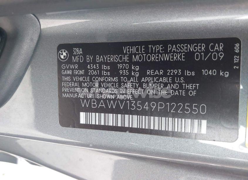 Photo 9 of 2009 Bmw 328i (VIN WBAWV13549P122550)