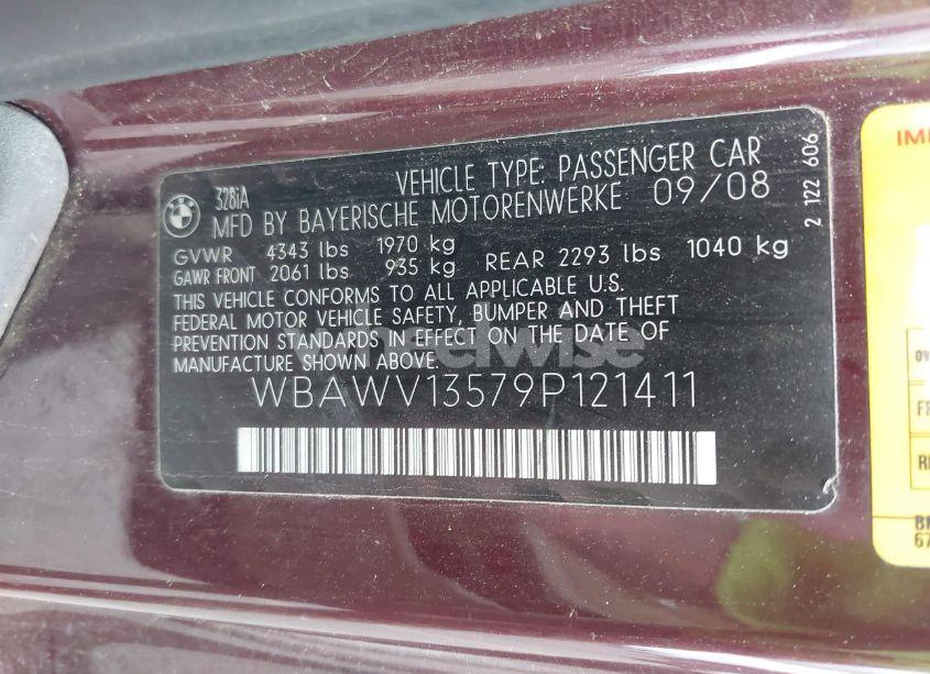 Photo 9 of 2009 Bmw 328i (VIN WBAWV13579P121411)