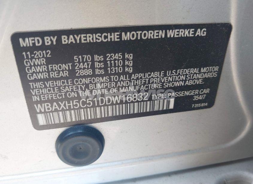 Photo 9 of 2013 Bmw 528i XDRIVE (VIN WBAXH5C51DDW16832)