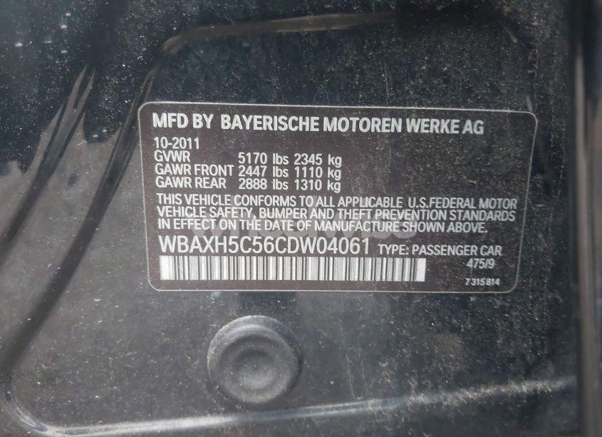 Photo 9 of 2012 Bmw 528i XDRIVE (VIN WBAXH5C56CDW04061)