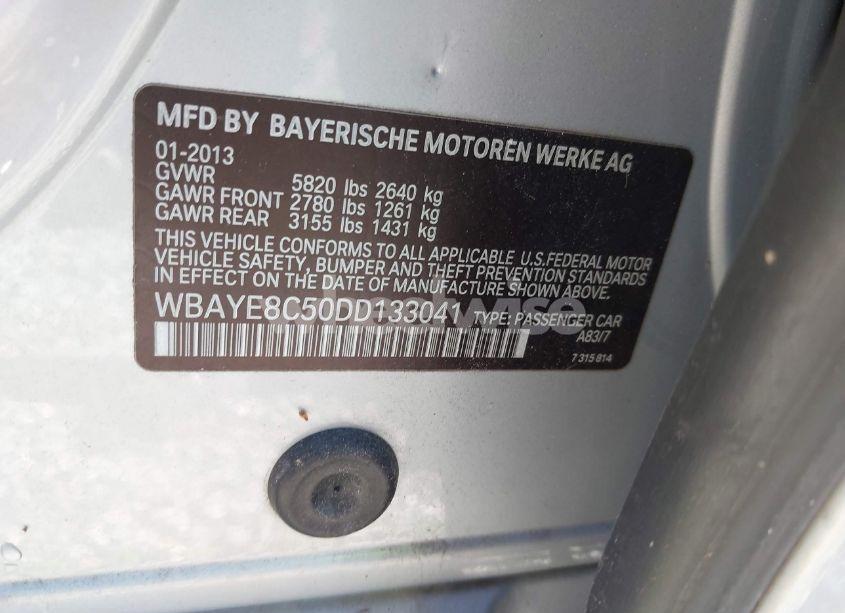 Photo 9 of 2013 Bmw 750li (VIN WBAYE8C50DD133041)