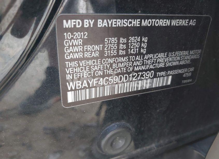 Photo 9 of 2013 Bmw 740li XDRIVE (VIN WBAYF4C59DD127390)