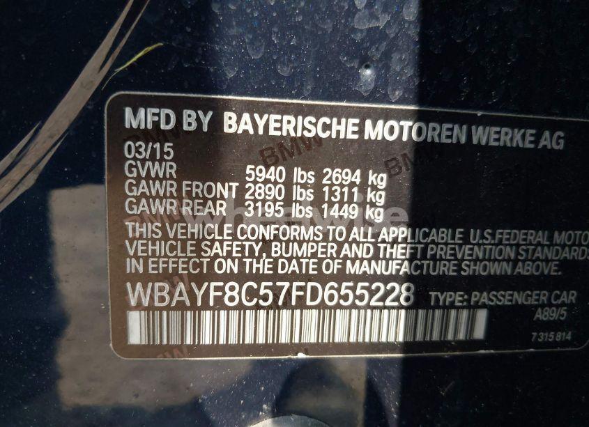 Photo 9 of 2015 Bmw 750li XDRIVE (VIN WBAYF8C57FD655228)