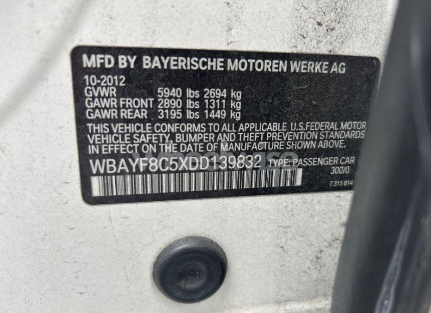 Photo 9 of 2013 Bmw 750li XDRIVE (VIN WBAYF8C5XDD139832)