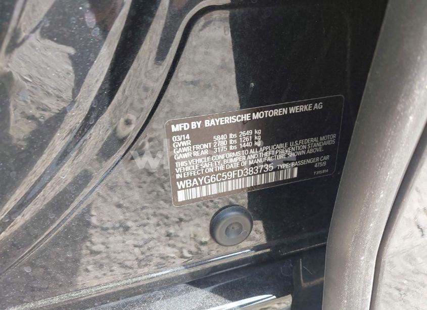 Photo 9 of 2015 Bmw 740ld XDRIVE (VIN WBAYG6C59FD383735)