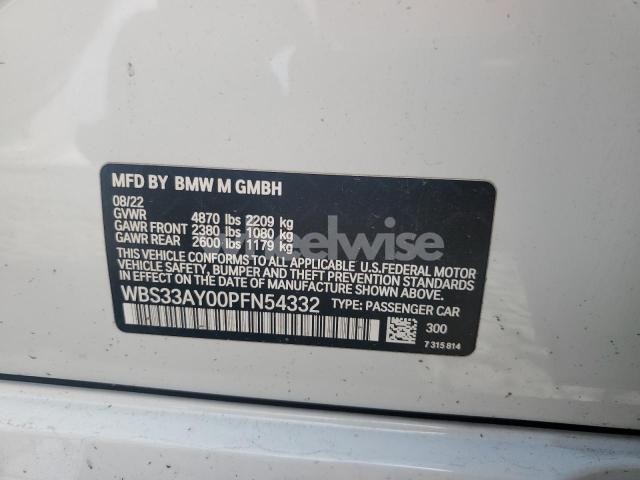 Photo 13 of 2023 BMW M3 COMPETITION (VIN WBS33AY00PFN54332)