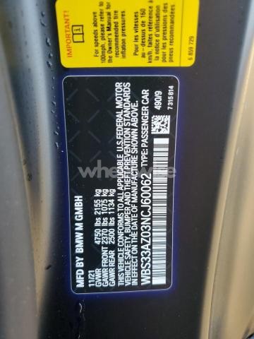 Photo 11 of 2022 BMW M4 COMPETITION (VIN WBS33AZ03NCJ60062)