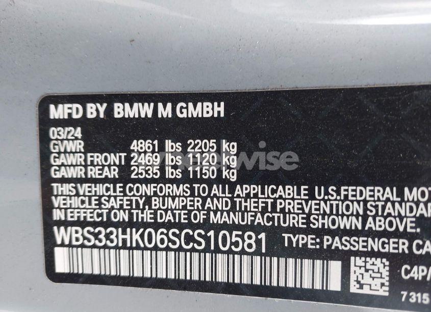 Photo 9 of 2025 Bmw M4 COMPETITION XDRIVE (VIN WBS33HK06SCS10581)