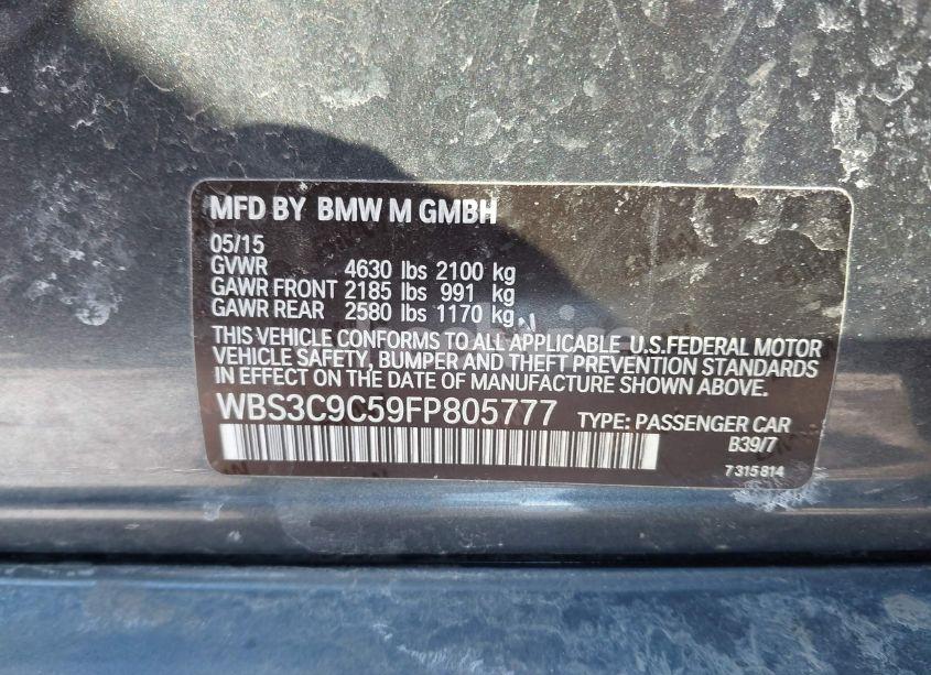 Photo 9 of 2015 Bmw M3 (VIN WBS3C9C59FP805777)