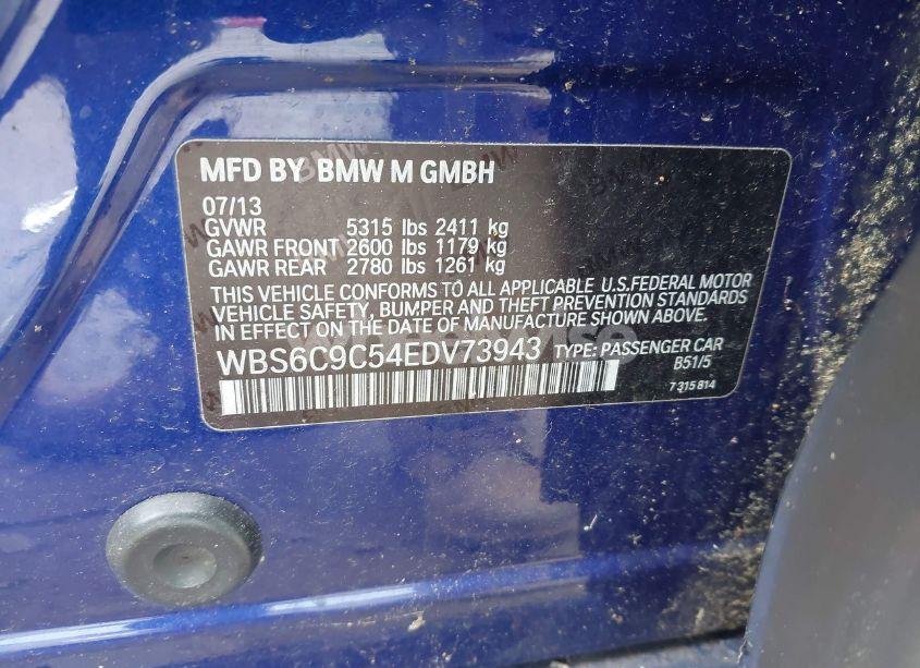 Photo 9 of 2014 Bmw M6 GRAN COUPE (VIN WBS6C9C54EDV73943)