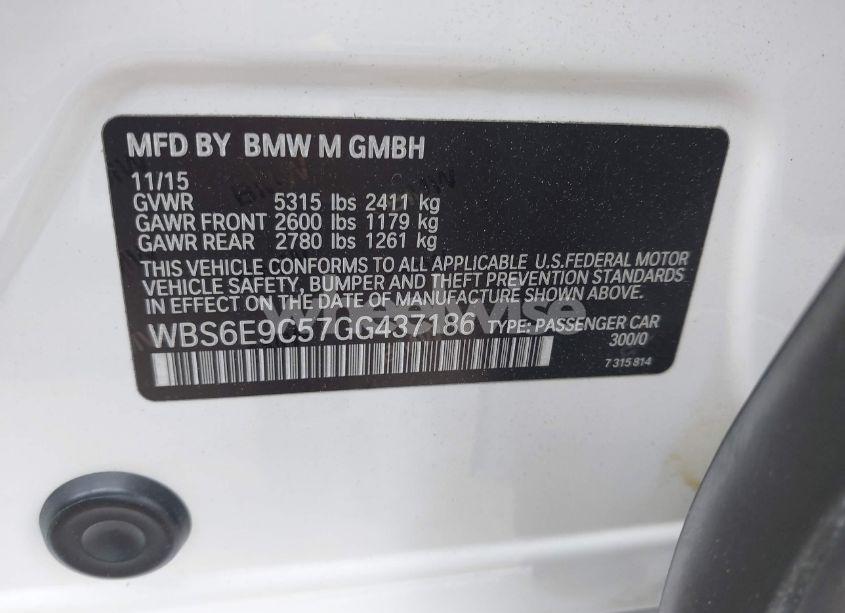 Photo 9 of 2016 Bmw M6 GRAN COUPE (VIN WBS6E9C57GG437186)