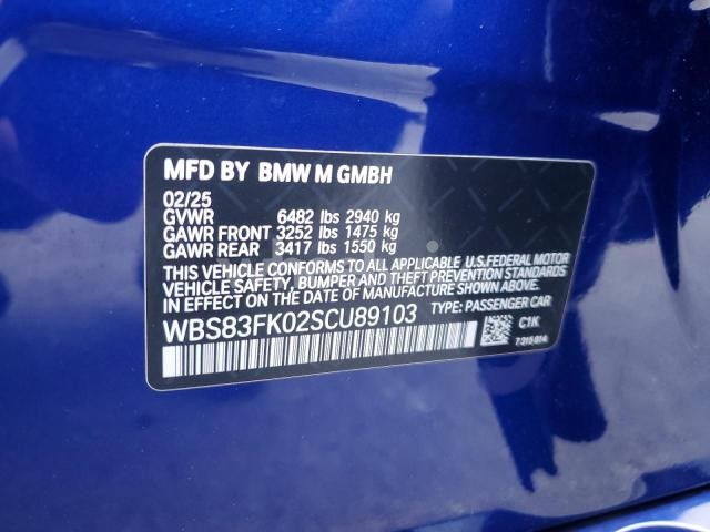 Photo 8 of 2025 BMW M5 (VIN WBS83FK02SCU89103)