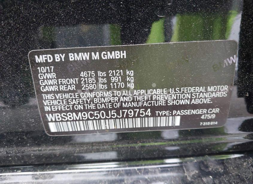 Photo 9 of 2018 Bmw M3 CS (VIN WBS8M9C50J5J79754)