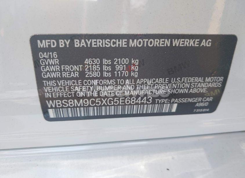 Photo 9 of 2016 Bmw M3 (VIN WBS8M9C5XG5E68443)