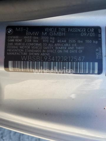 Photo 8 of 2002 BMW M3 (VIN WBSBL93412JR12547)