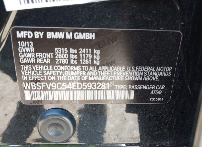 Photo 9 of 2014 Bmw M5 (VIN WBSFV9C54ED593281)