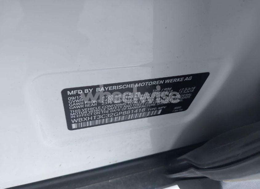 Photo 9 of 2016 Bmw X1 XDRIVE28I (VIN WBXHT3C32GP881418)