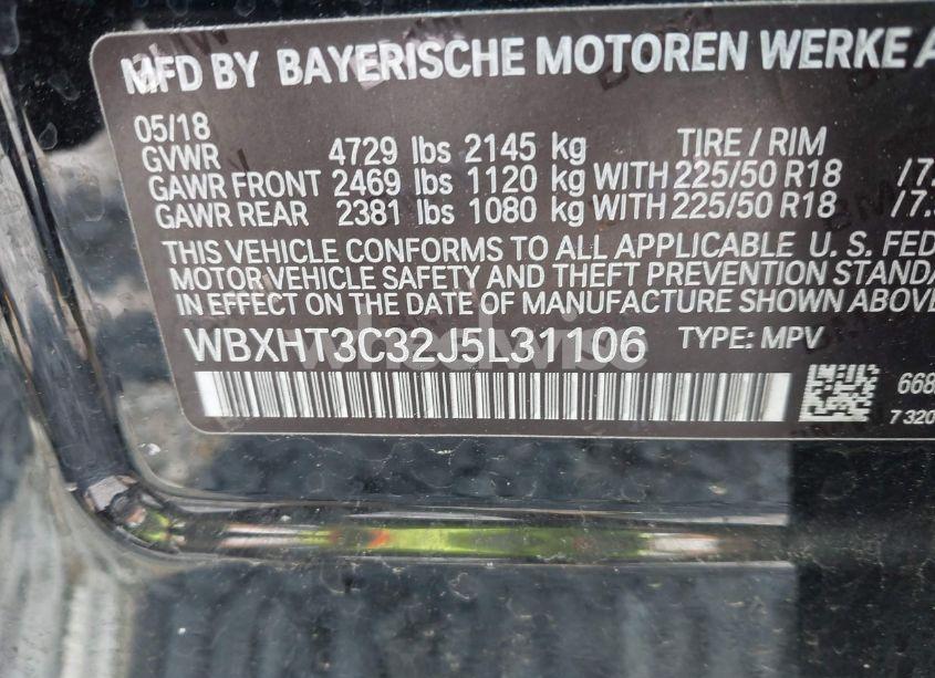 Photo 9 of 2018 Bmw X1 XDRIVE28I (VIN WBXHT3C32J5L31106)