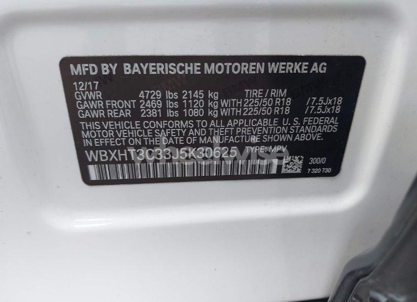 Photo 9 of 2018 Bmw X1 XDRIVE28I (VIN WBXHT3C33J5K30625)