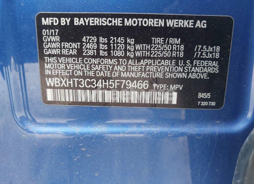 Photo 9 of 2017 Bmw X1 XDRIVE28I (VIN WBXHT3C34H5F79466)