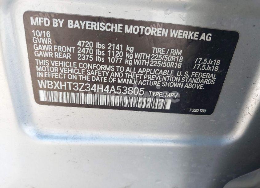 Photo 9 of 2017 Bmw X1 XDRIVE28I (VIN WBXHT3Z34H4A53805)