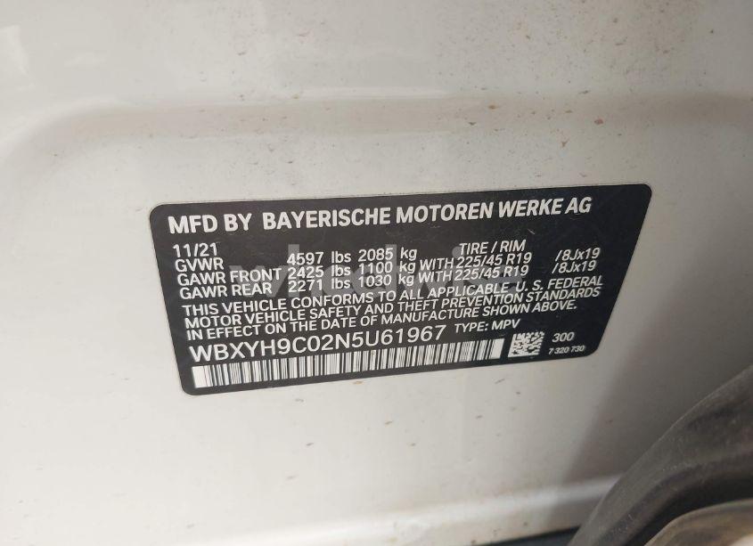 Photo 9 of 2022 Bmw X2 SDRIVE28I (VIN WBXYH9C02N5U61967)