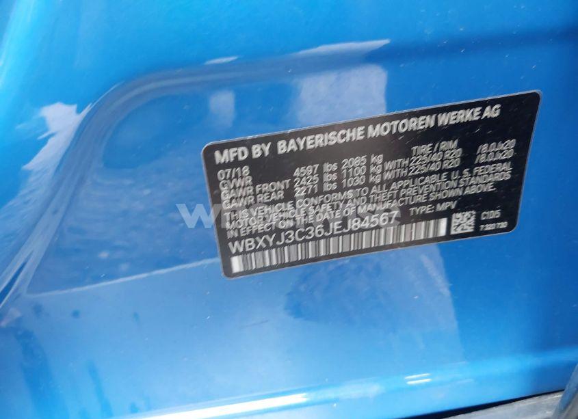 Photo 9 of 2018 Bmw X2 SDRIVE28I (VIN WBXYJ3C36JEJ84567)