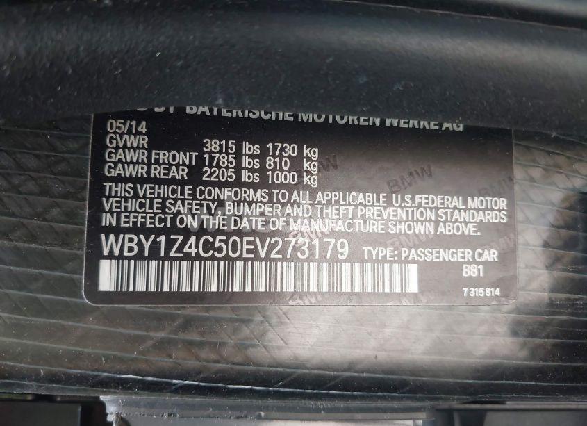 Photo 9 of 2014 Bmw I3 BASE W/RANGE EXTENDER (VIN WBY1Z4C50EV273179)