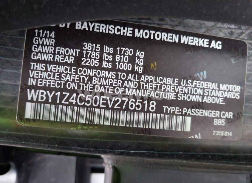 Photo 9 of 2014 Bmw I3 BASE W/RANGE EXTENDER (VIN WBY1Z4C50EV276518)